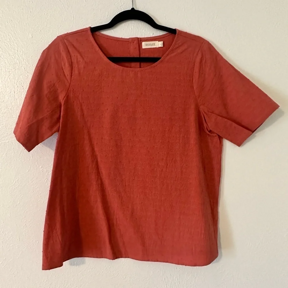 🌟SALE🌟 roolee salmon polka dot short sleeve​​​​​ - Picture 4 of 9
